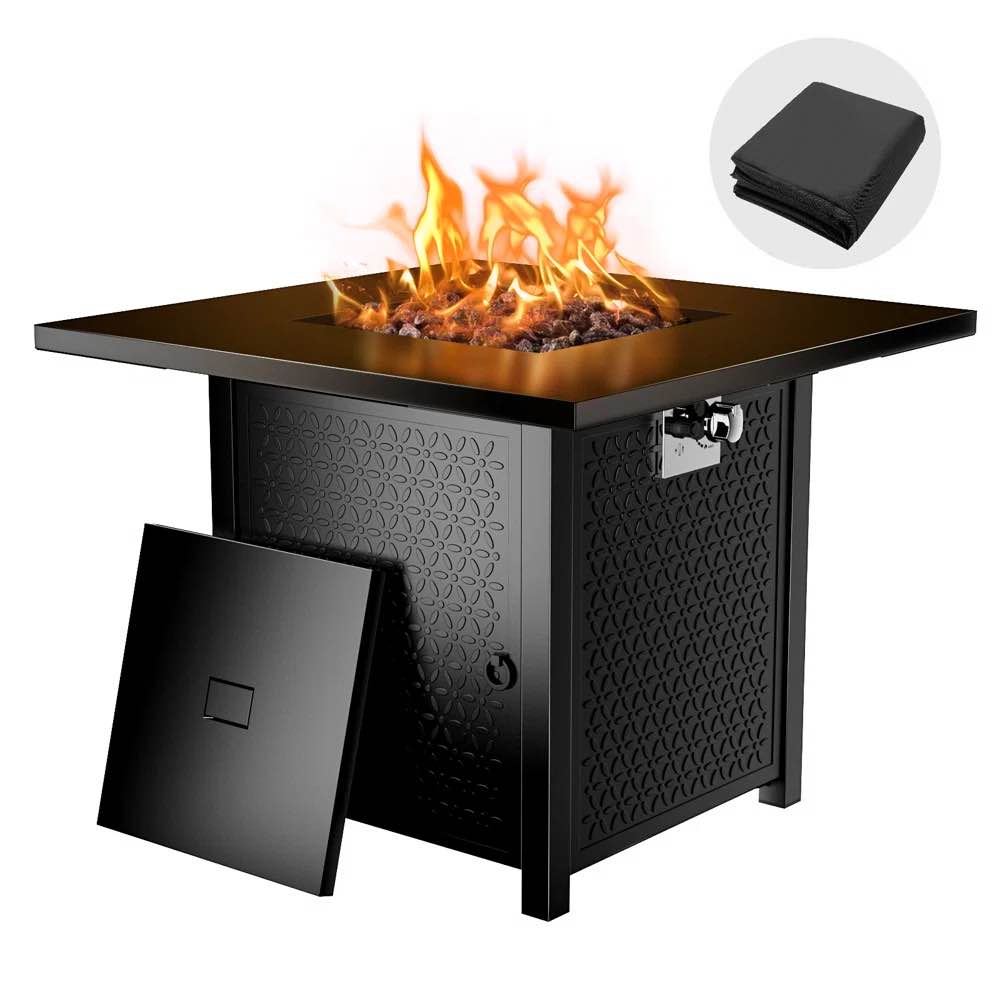 Fire Pits Outdoor Gas Fire Pit, 50,000 BTU Steel Fire Table