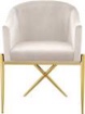 gold and cream dining chair