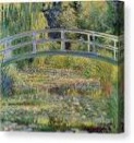 little picture frame wood with canvas bridge painting