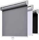 AOSKY Cordless Roller Shades Blackout Blinds for Windows Room Darkening Rolled Up Shades with Spring System, UV Protection Window Shades Door Blinds for Home and Office (23" W x 72" H, Grey) 23x72 Grey