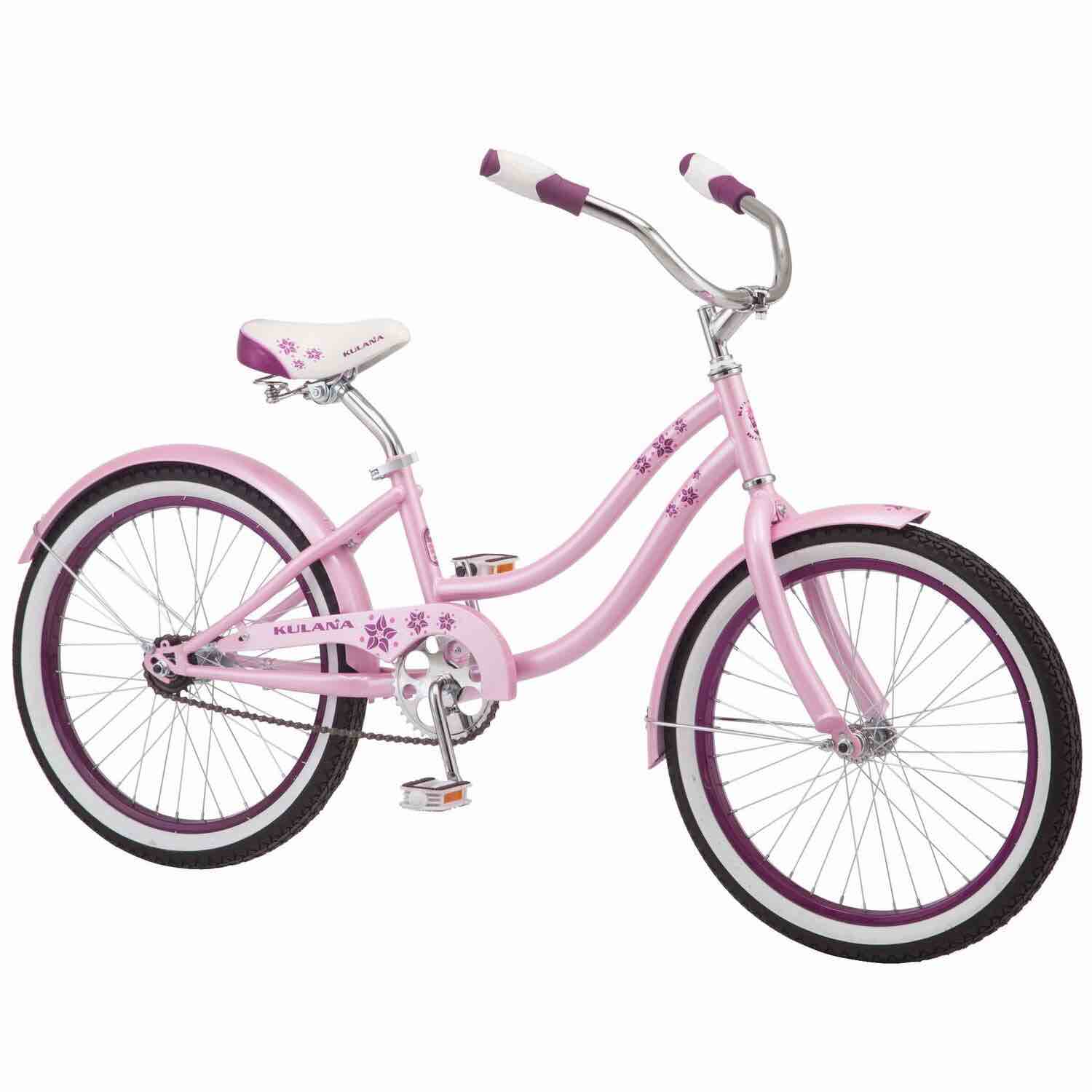 Kulana Girls Hiku Cruiser 24 Bicycle, Purple