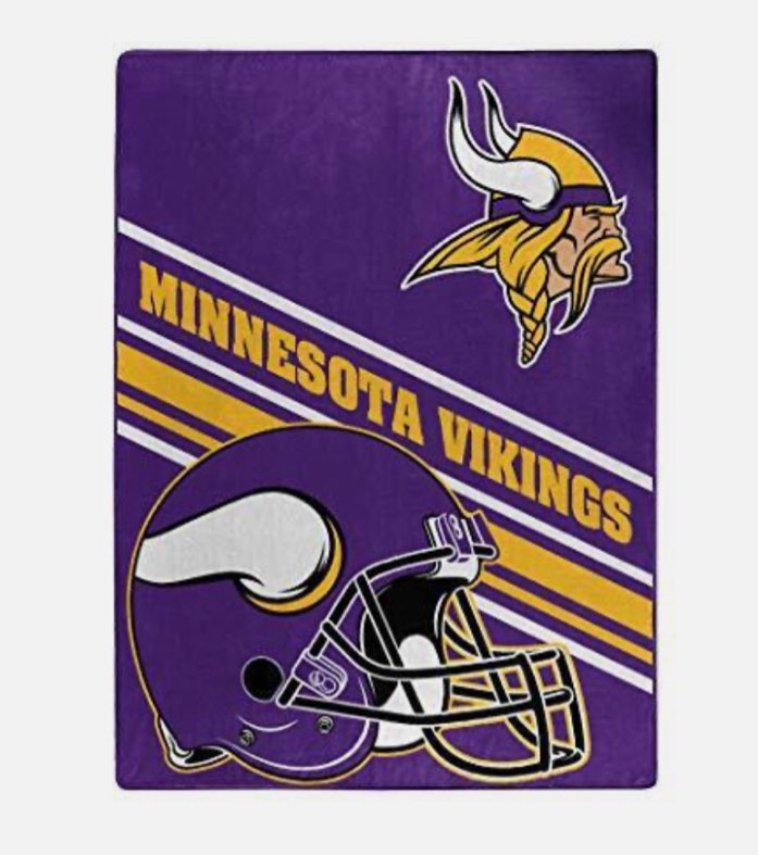 MINNESOTA VIKINGS 60"X80" ROYAL PLUSH RASCHEL BLANKET NEW NORTHWEST 