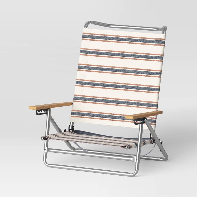 Threshold Cushioned Sand/Beach Chair with Carry Strap - Striped