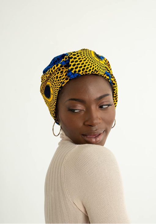 Grace Eleyae GE Women's Adjustable Satin-Lined Hair Care Headwrap Knot Turban, Chika Print