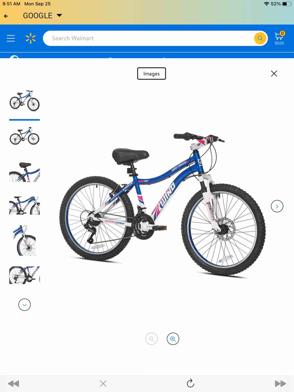 Genesis 24" Whirlwind Girl's Mountain Bike,Tween/Adult, Blue (4.1) 4.1 stars out of 60 reviews 60 reviews $138.00 You save $0.00 $13/mo withAffirmLearn how