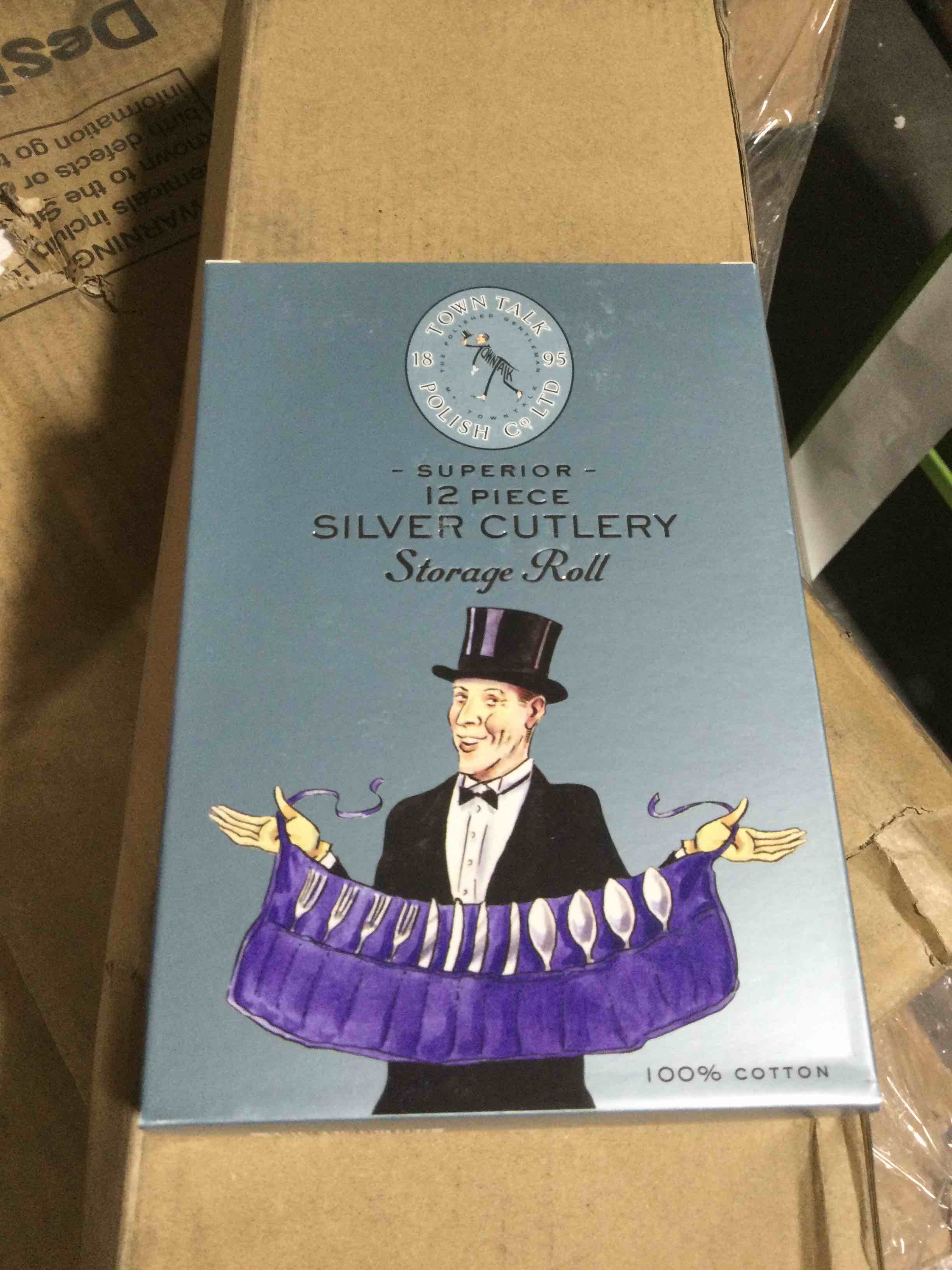 12 Piece Silver Flatware Storage Roll by Town Talk