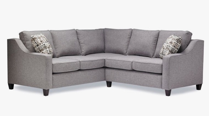 Sofas To Go Stone Transitional Fabric LSR Sectional in Taylor Gray/Espresso(incomplete left arm loveseat only)