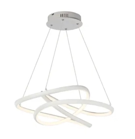 Twisted 24-1/2" Wide Integrated LED Chandelier with Silicone Diffuser