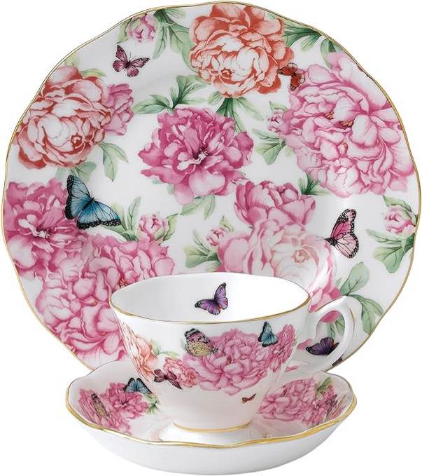 Miranda Kerr For Royal Albert Gratitude 3-Piece Set (Teacup, Saucer & Plate 8")