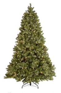 12ft pre lit tree clear (incomplete)