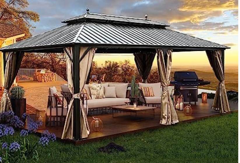 gazebo 12x20 ft bronze (incomplete) 