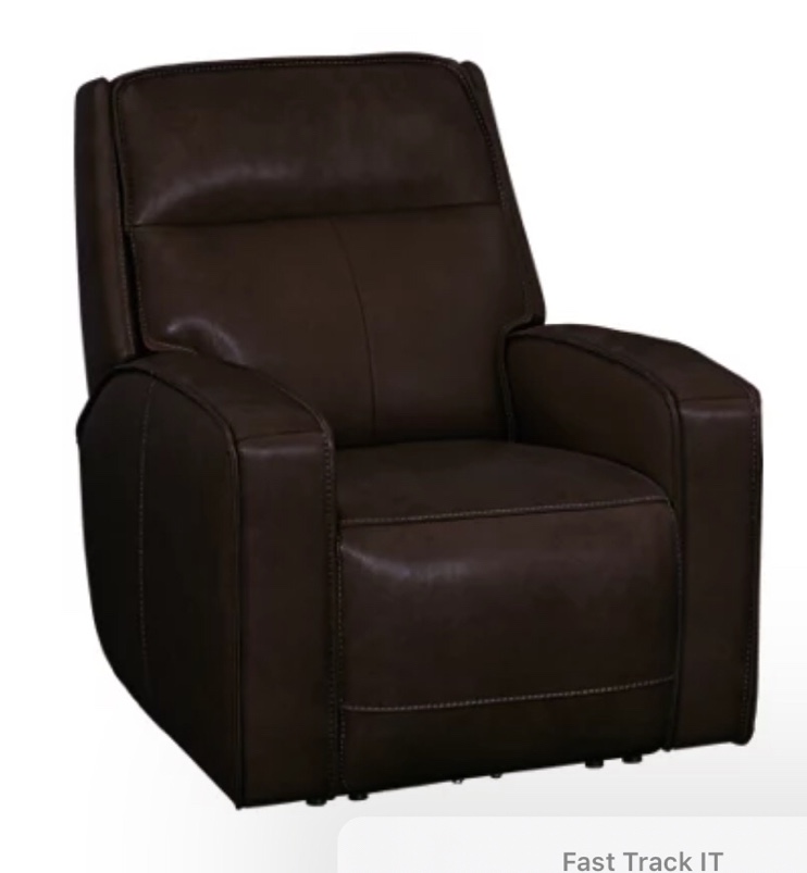 Dark brown leather recliner (similar to stock photo incomplete) 
