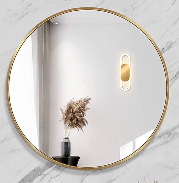 Gold Round mirror 