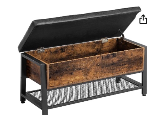 Hallway Bench Cabinet Walnut Veneer