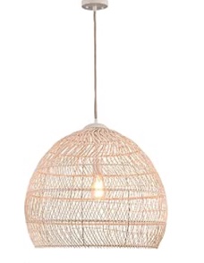 Kenroy Home 94058RAT Pendant Light, Large, Rattan