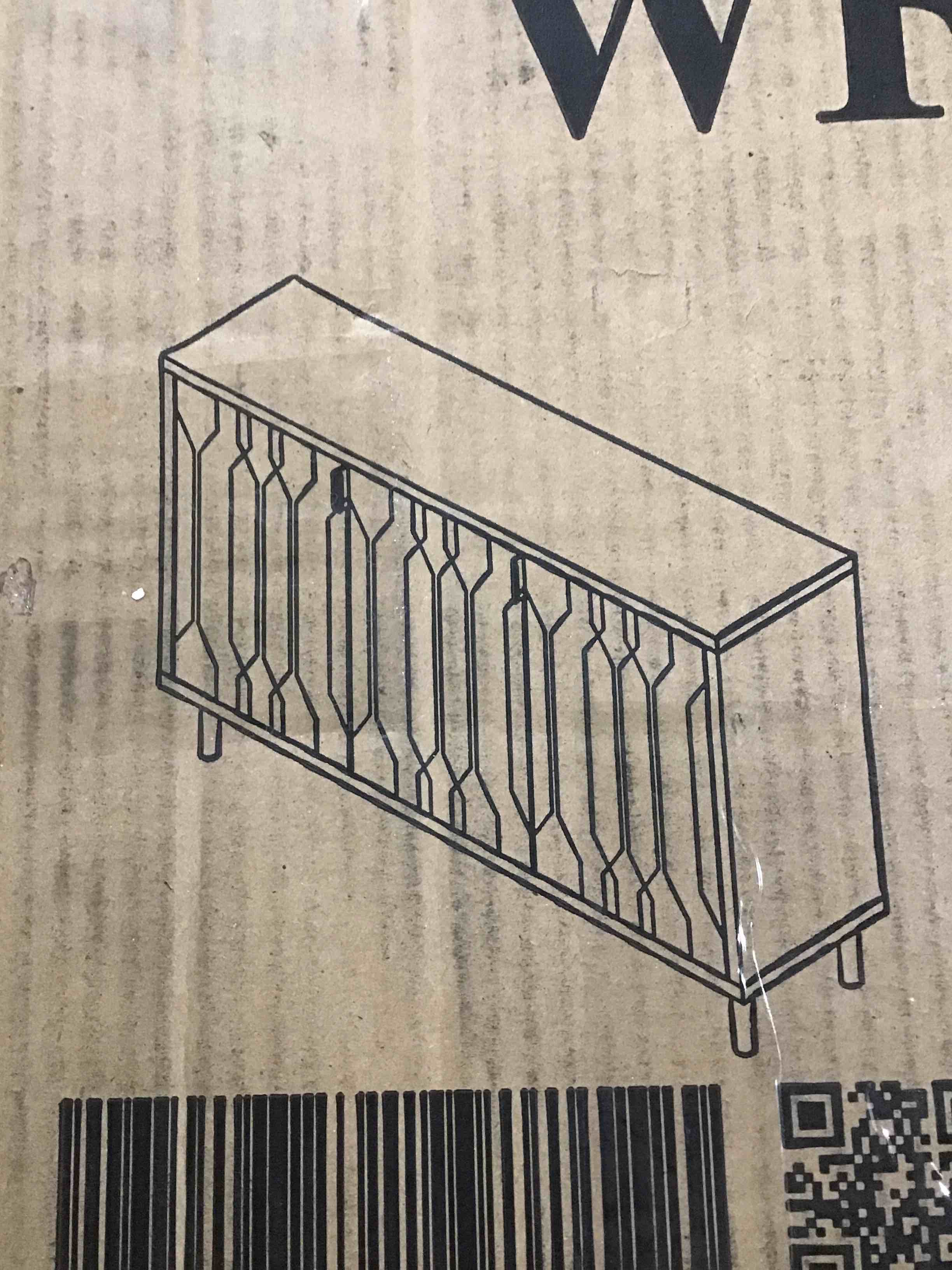 WF36729AAK. accent TV STAND. WHITE. 3 DOOR 64.9”x 15.7”x 33.8”