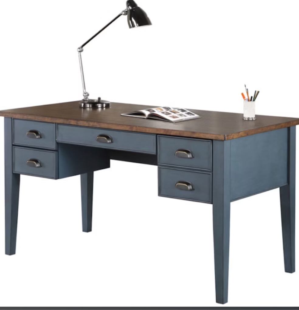 Martin Furniture Home Office Half Pedestal Desk IMFT660B at Carol House Furniture