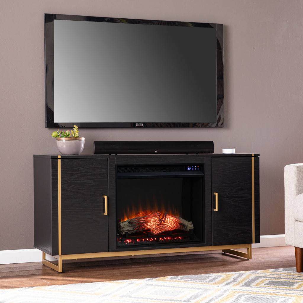 Biddenham Electric Fireplace Console w/ Media Storage - SEI Furniture (unknown number of boxes)