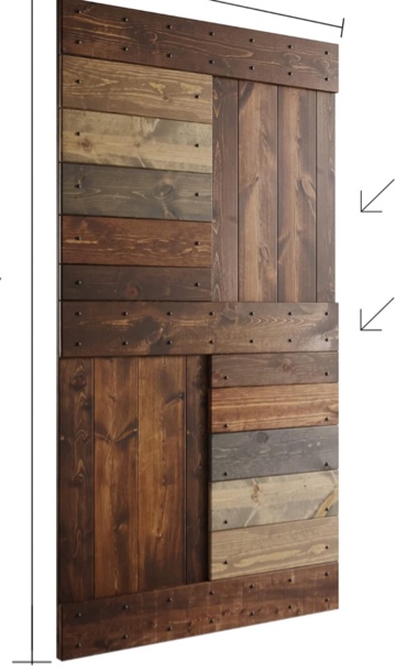 COAST SEQUOIA 24in/30in/36in/42in x 84 in S-Series Finish Knotty Pine Wood Sliding Barn Door Door Without Hardware Kit (42 in x 84 in, Multi Color)
