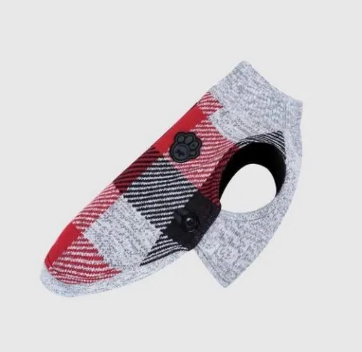 Canada Pooch Plaid Northern Knit Snow Coat Sweater Clothes Dog  24”