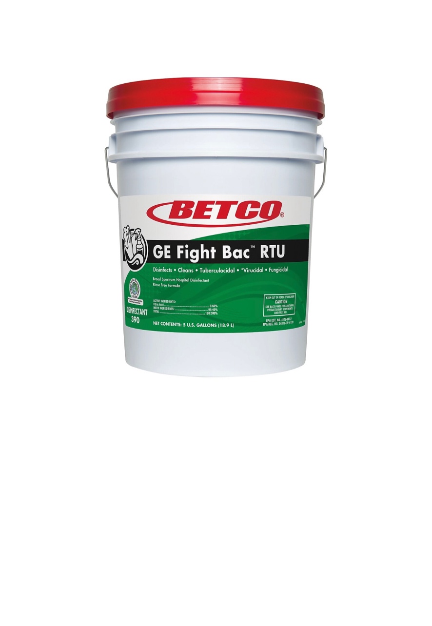 Betco® GE Fight-Bac RTU Disinfectant, 5 Gal Bucket
