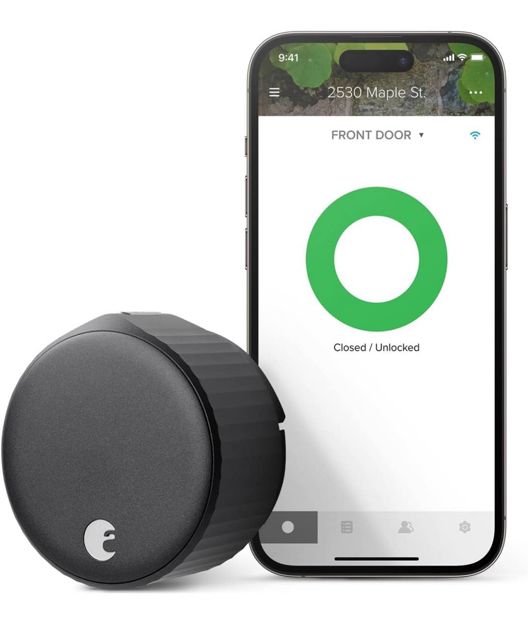 August Wi-Fi, (4th Generation) Smart Lock – Fits Your Existing Deadbolt in Minutes, Matte Black