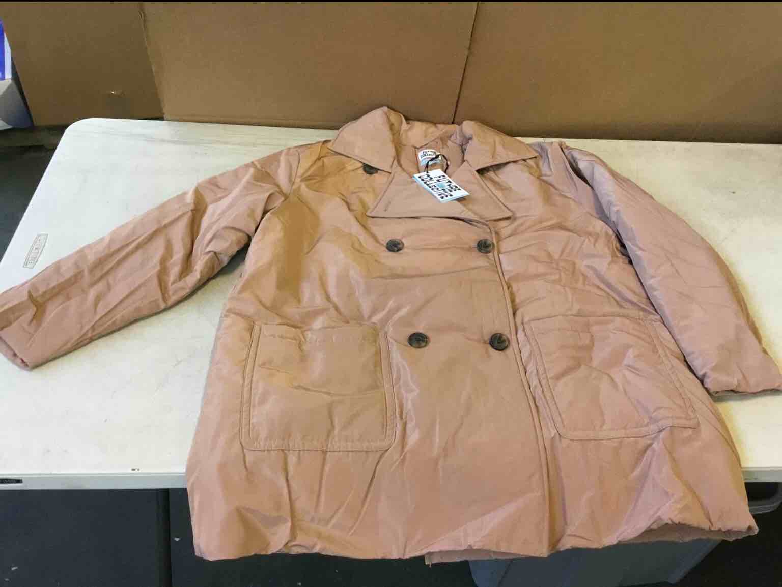 Future Collective Reese Blutstein Womens  Winter Coat Tan, Small