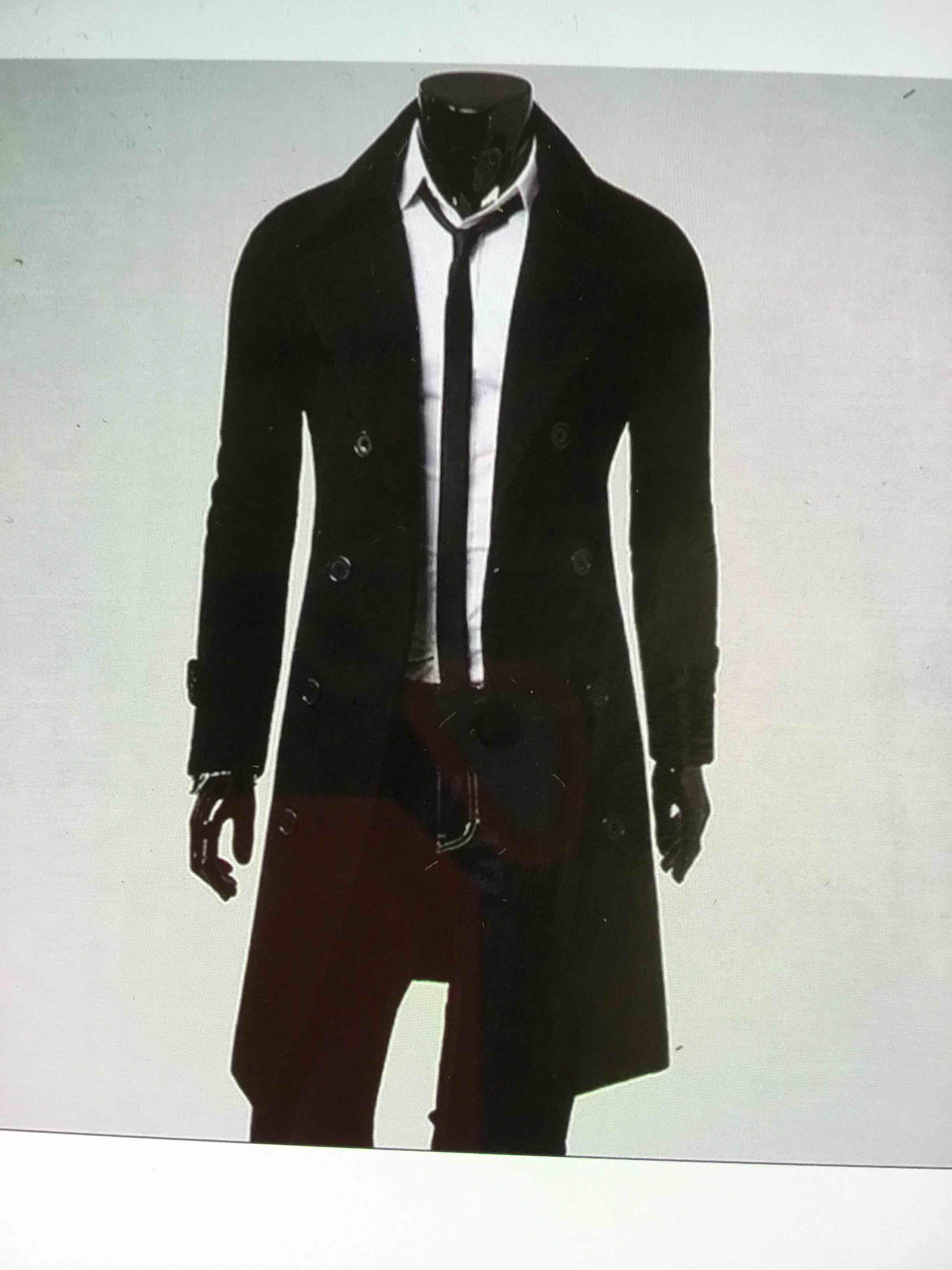 Mens Double Breasted Trench Coat 