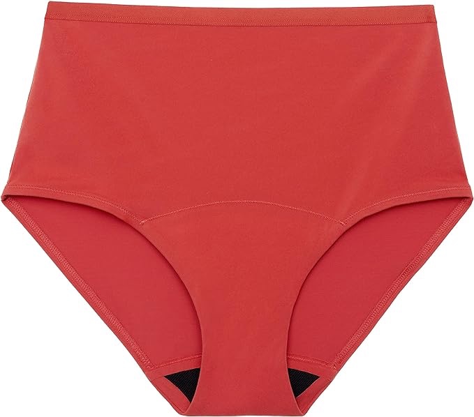 Speax by Thinx Hi-Waist Incontinence Underwear for Women, Washable Incontinence Underwear Women, Postpartum Underwear Feminine Care, red, X-Small X-Small (Pack of 1) 