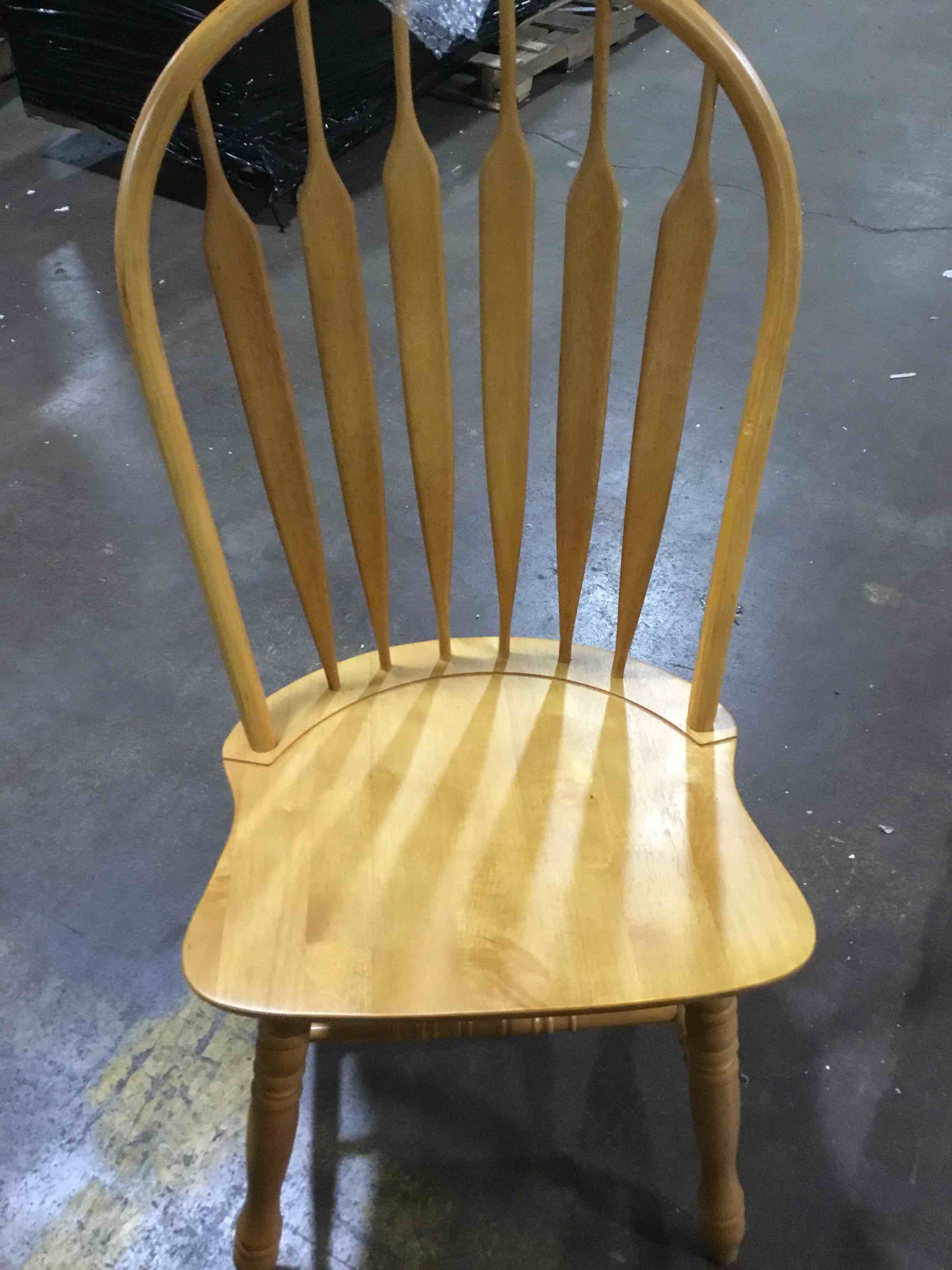 2 Two  Wood  chairs, kitchen or dining room, orange, yellow color