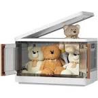 collapsible plastic organization bin, white