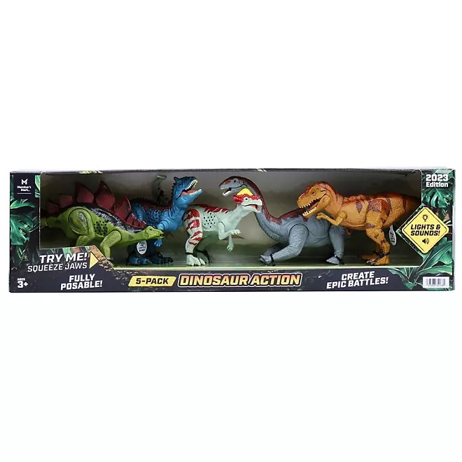 Member's Mark Realistic Dinosaurs with Lights & Sound, 5-pk.