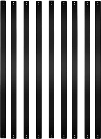 Myard 36 Inches Classic Hollow Round Aluminum Deck Balusters for Deck Railing Porch (25-Pack, Matte Black)