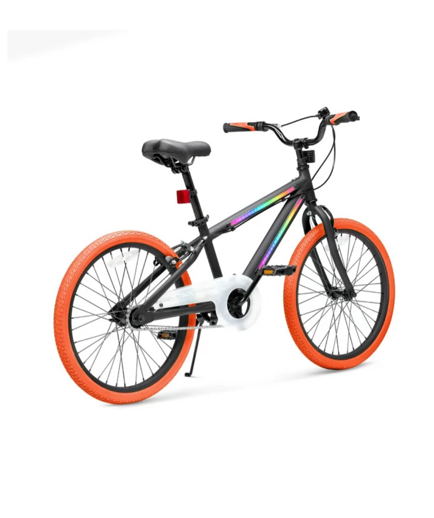 Jetson Light Rider X 20” Wheels Kids’ Light-up Unisex Bike, Ages 5 – 9, Includes Light-Up Frame, Three Different Light Modes, Easily Adjustable Handlebar and Seat height, Handbrake