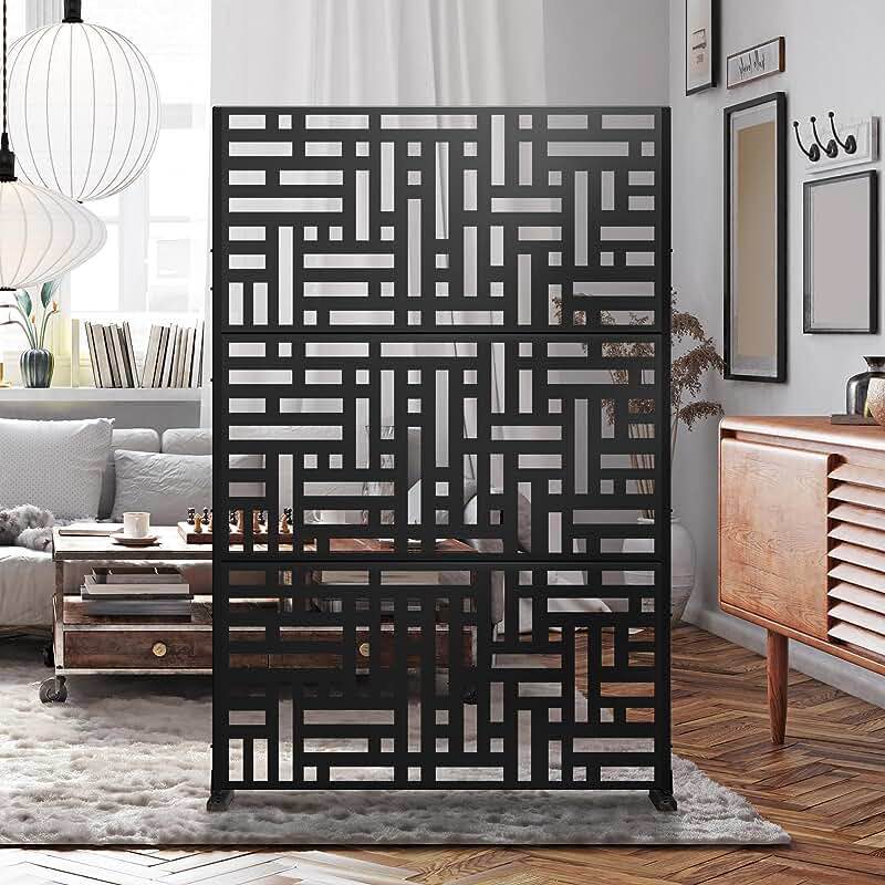 Decorative Wooden Lattice, Black
