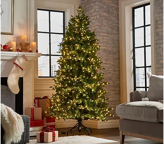 Home Reflections 6.5' Green Color Flip Tree w/ Fairy Lights