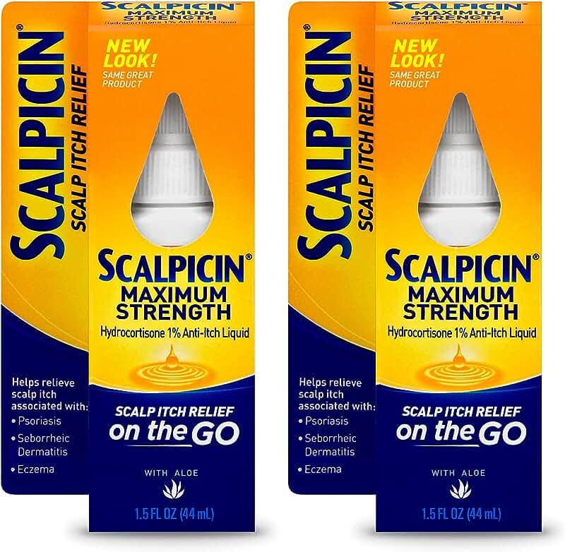 Scalpicin Max Strength Scalp Itch Treatment, 1.5 Fl Oz (Pack of 4)