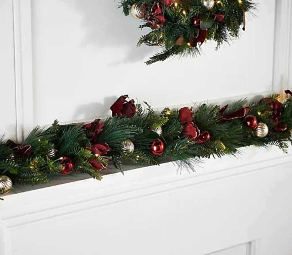 Simply Stunning 9' Luxe Decorator LED Garland by Janine Graff