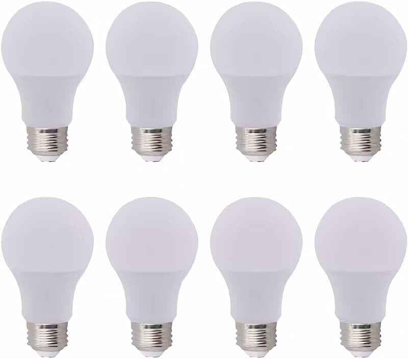 EcoSmart 60-Watt Equivalent A19 Energy Efficient E26 Medium LED Light Bulb Daylight 5000K (8-Pack) incomplete 