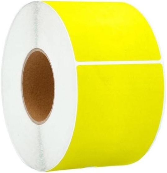 6 Rolls Yellow 8 Inch 1000 Labels (4 Rolls)