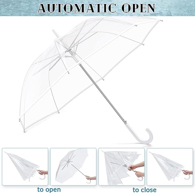 2 pc dome umbrella wedding rain clear transparent bubble parasol bird cage large