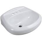 Glacier Bay Petite Aragon Bathroom Sink Basin 8-3/8" Fits Shelburne Pedestal