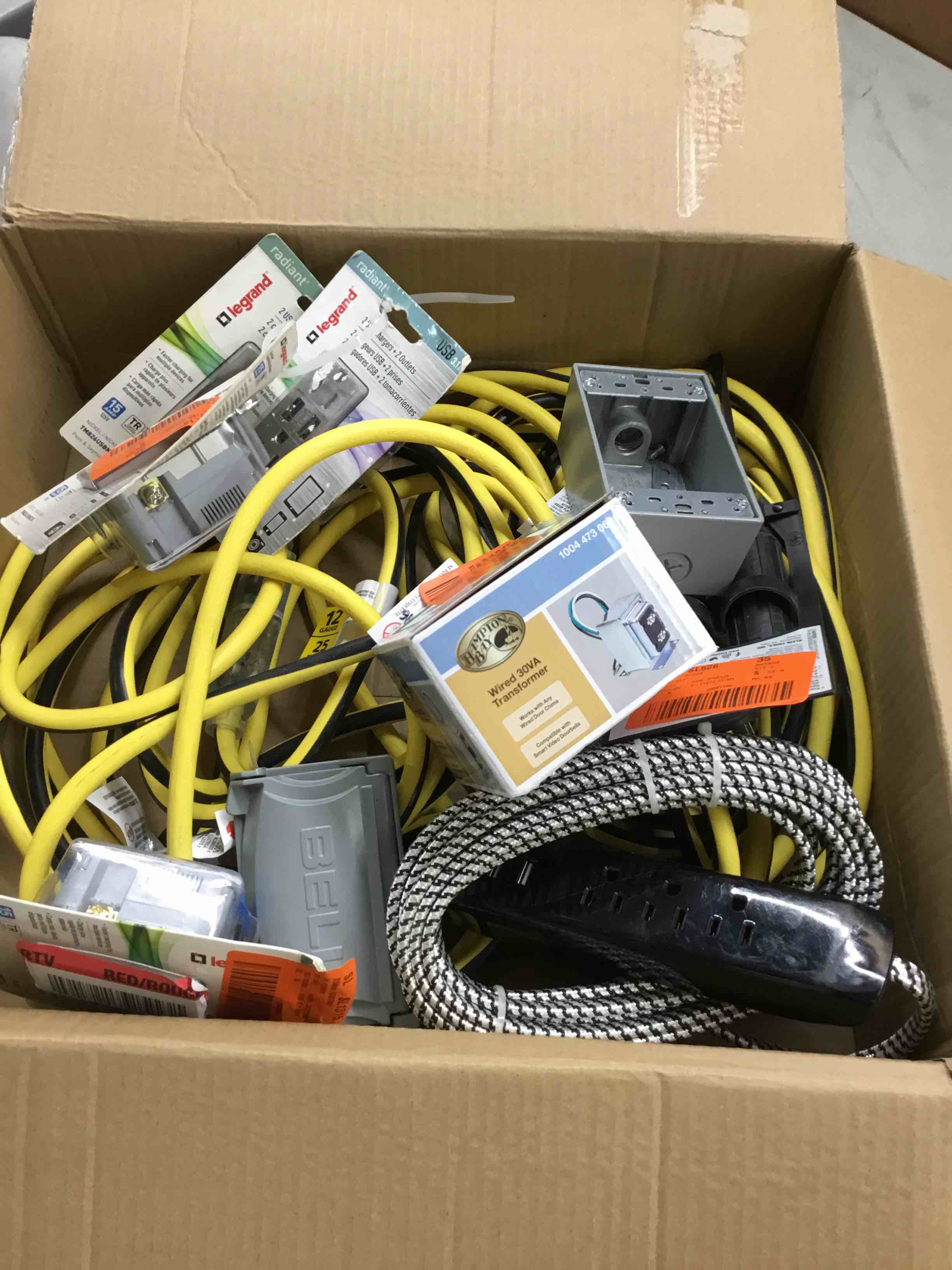 Assorted Lot of Extension Cords, Surge Protectors, Outlets with USB chargers, etc