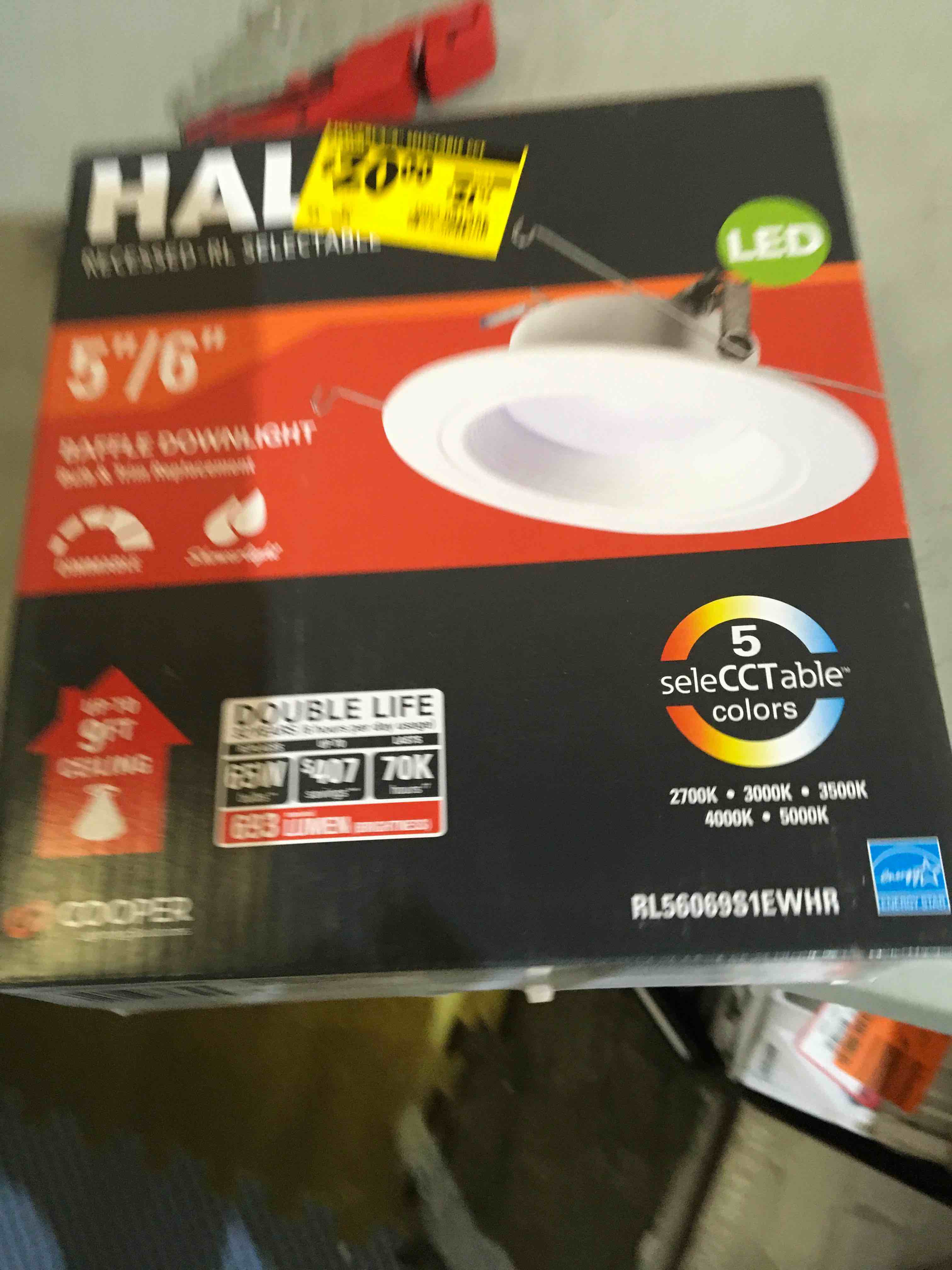 Halo Rl 5 In. And 6 In. White Led Recessed Ceiling Light Retrofit