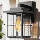 LNC-Farmhouse-Outdoor-Wall-Light-Modern-Black-Sconce-1-Light-Exterior-Porch-Deck-Wall-Lantern-with-Clear-Seeded-Glass-Shade