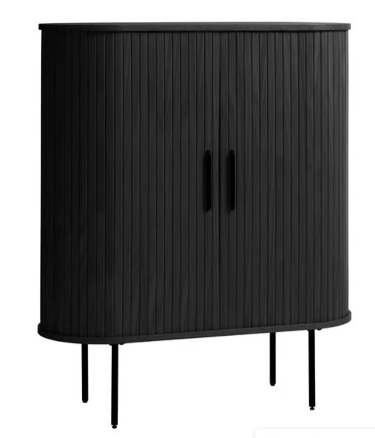 Unique Furniture Nola 39" Wide Black Oak Accent Chest(incomplete box 1/2)