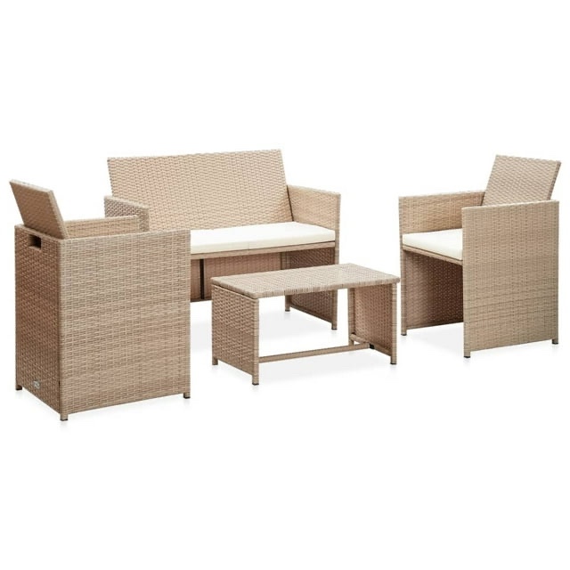 beige 4 piece outdoor patio set (incomplete)
