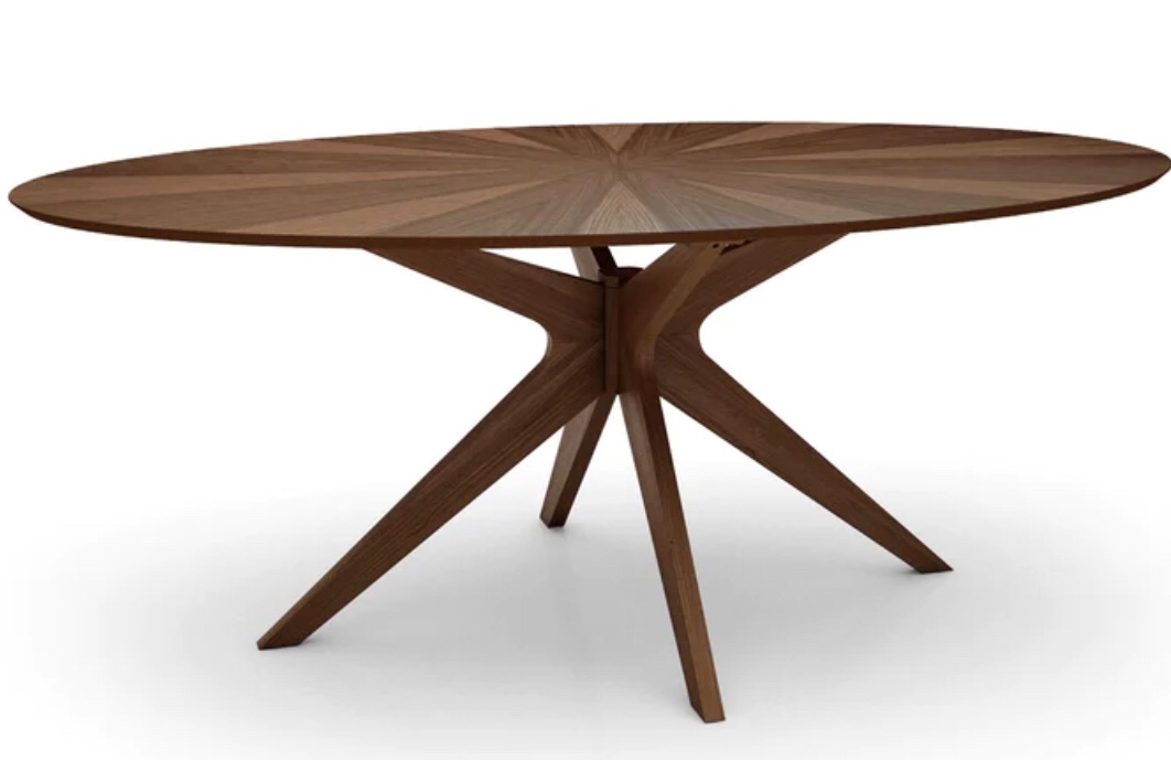 walnut Fenway round dining table 