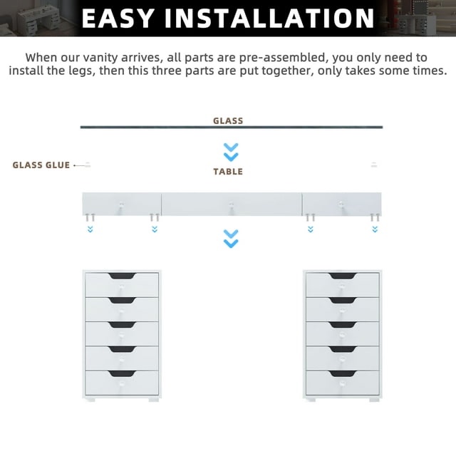 VANITII EVA VANITY DESK.  
