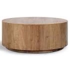 Layne 42" round coffee table light brown 